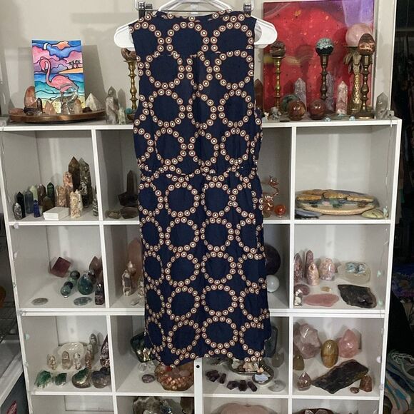 LIL anthropologie “bullseye dress” 100% silk size 8 / medium - Picture 4 of 5